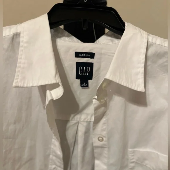 Men's‎ Gap Button-Down Shirt, Long-sleeved, Size Large White. NWOT - Picture 3 of 7